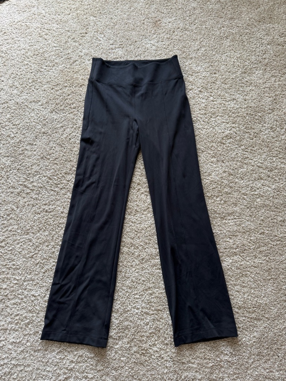Athleta Black Wide-Leg High-Rise Yoga Pants